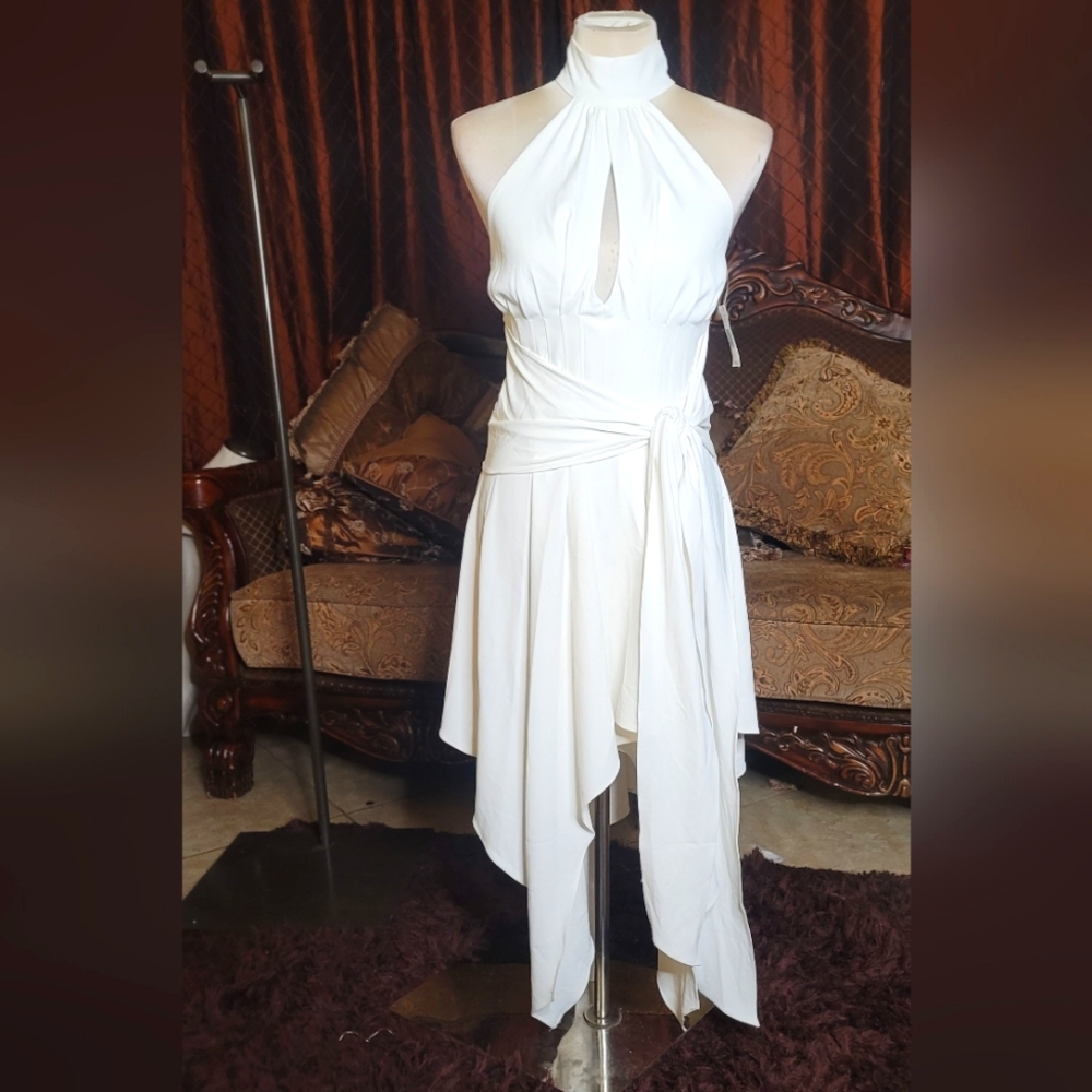 Style Mafia dress, size small, new with tags, cream color asymmetrical